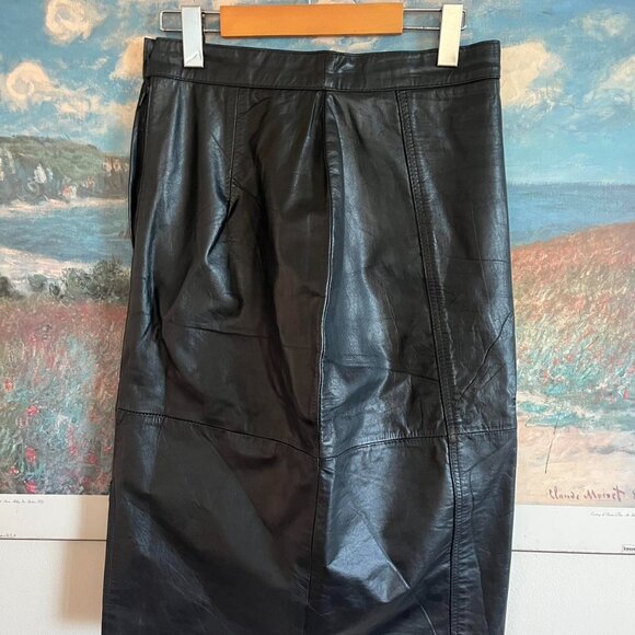 1980's Arlando Leather Pencil Skirt - Picture 2 of 3